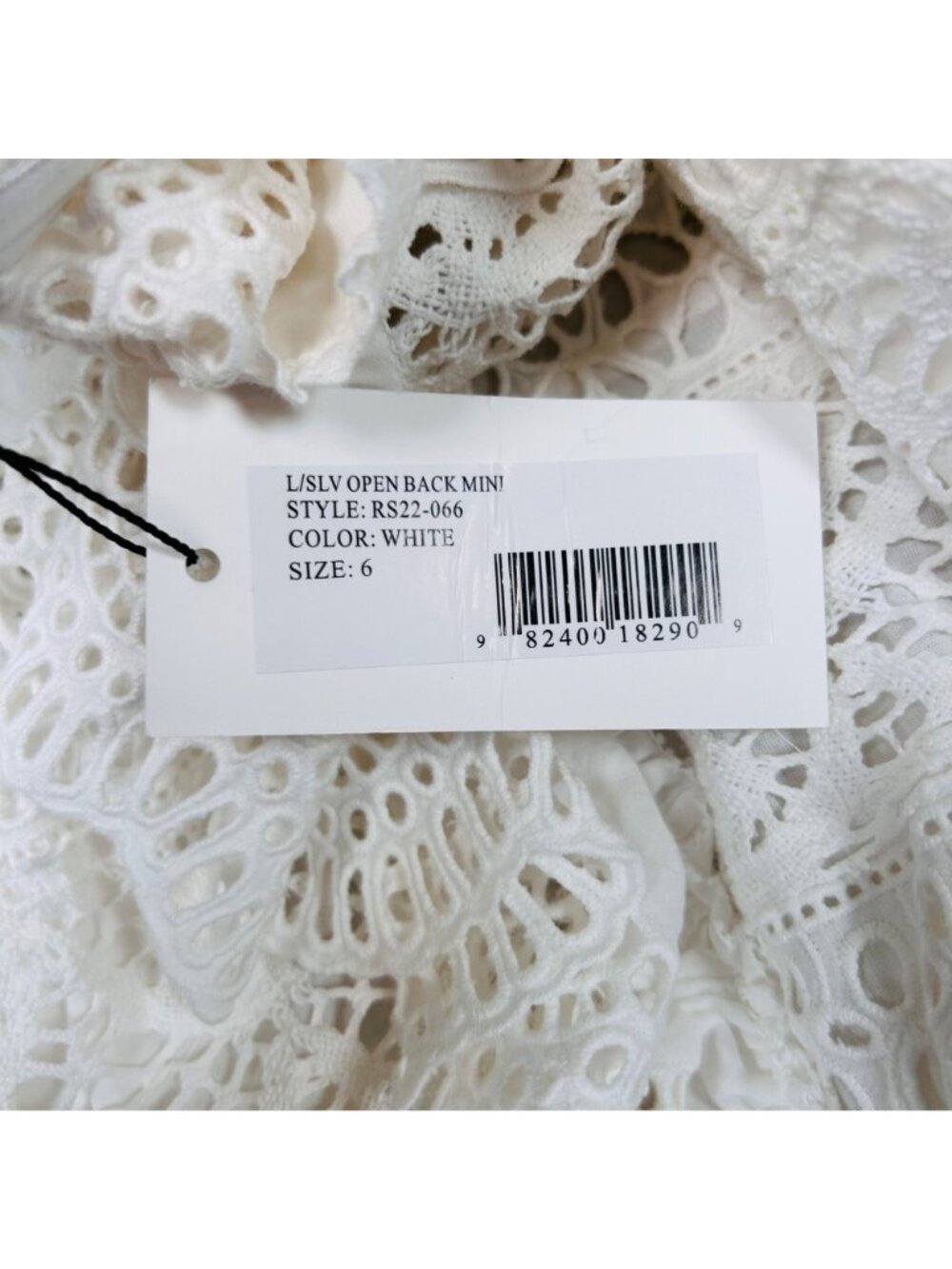 Sea New York Patricia Lace Open Back Bows 6 Cotton Eyelet Dress Twee - Picture 8 of 8